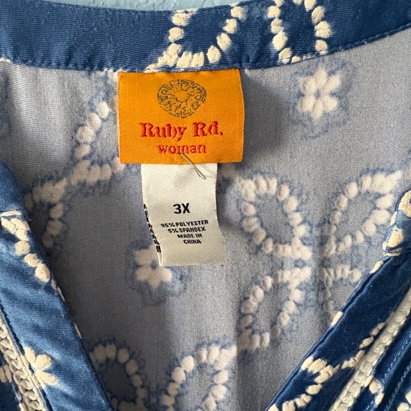 Ruby Rd. Women's Plus Size Printed Top, Size 3X - Picture 11 of 11